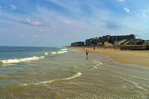 Waves on the beach at Bethany Beach, Delaware